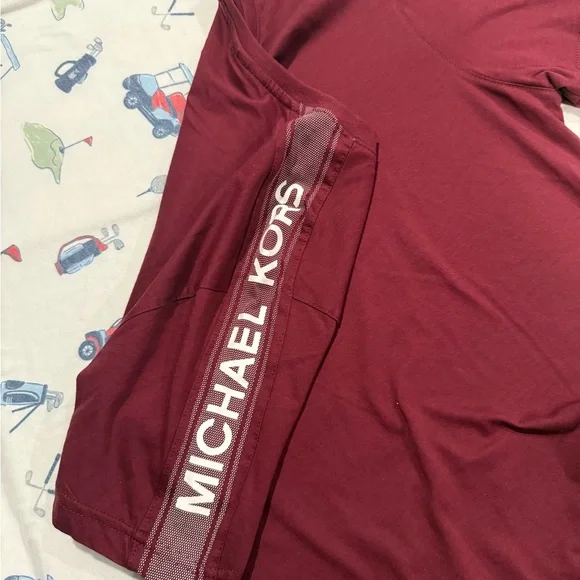 Michael Kors Men's Rich Red Short Sleeve Tee - Picture 8 of 11